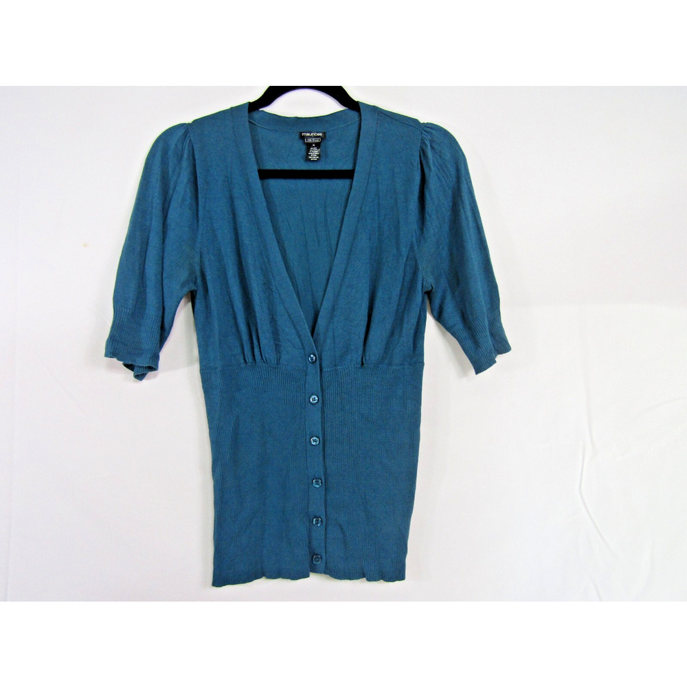 Maurices Turquoise SILK Sweater sz M Nautical Coastal Minimalist Academia School
